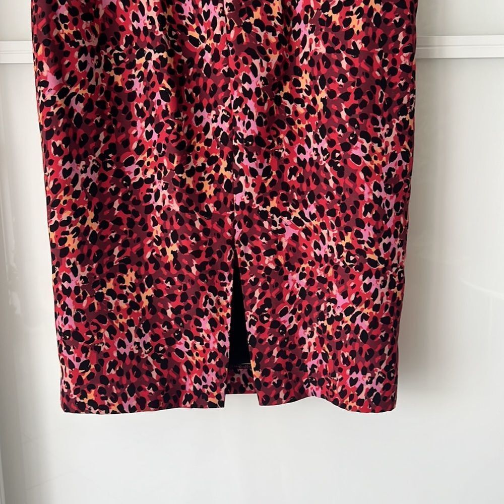 Pink Cheetah Strapless BLACK HALO STRAPLESS ANIMAL PRINT PINK RED DRESS … - Picture 5 of 8
